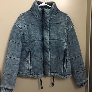 American Eagle Puffy Denim Jacket